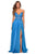 La Femme - 28543 Embellished V-neck A-line Dress Evening Dresses 00 / Cloud Blue