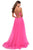 La Femme - 28561 Ruched Tulle A-Line Dress with Slit Evening Dresses