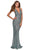 La Femme - 28570 Sequined Deep V-neck Sheath Dress Evening Dresses 00 / Mint