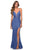 La Femme - 28591 Lace Deep V-neck Trumpet Dress Prom Dresses 00 / Periwinkle