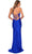 La Femme - 28593 Plunging V-neck Jersey Sheath Dress Evening Dresses