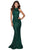 La Femme - 28612 Sequined Halter Neck Trumpet Dress Prom Dresses 00 / Emerald