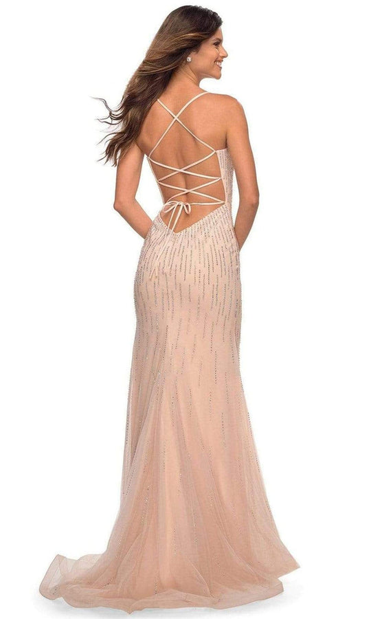 La Femme - 28622 Scoop Neck Beaded Tulle Gown