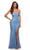 La Femme - 28622 Scoop Neck Beaded Tulle Gown Special Occasion Dress 00 / Cloud Blue