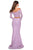 La Femme - 28666 Long Sleeve Corset Bodice Lace Mermaid Dress Evening Dresses