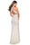 La Femme - 28745 Embellished Cross Halter Neck Sheath Dress Evening Dresses