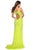 La Femme - 28760 Deep V-Neckline Bedazzled Sheath Dress Prom Dresses