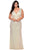 La Femme - 28770 Sleeveless V Neck Allover Sequin Evening Gown Evening Dresses 12W / Champagne