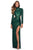 La Femme - 28771 Sequined Long Sleeve High Neck Fitted Dress Prom Dresses 00 / Emerald
