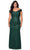 La Femme - 28795 Sequined Off-Shoulder Sheath Dress Evening Dresses 12W / Emerald