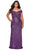 La Femme - 28795 Sequined Off-Shoulder Sheath Dress Evening Dresses 12W / Purple