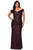 La Femme - 28795 Sequined Off-Shoulder Sheath Dress Evening Dresses 12W / Wine