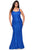 La Femme - 28798 Rhinestone Embellished Sweetheart Dress Evening Dresses 12W / Royal Blue