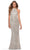 La Femme - 28819 High Halter Sequin Sheath Dress Evening Dresses 00 / Silver