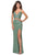 La Femme - 28870 Two Piece Sequined Deep V-neck Sheath Dress Prom Dresses 00 / Mint