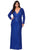 La Femme - 28880 Long Sleeve High Slit Sequined Gown Evening Dresses 12W / Royal Blue