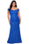 La Femme - 28883 Off Shoulder Beaded Allover Lace Mermaid Gown Prom Dresses 12W / Royal Blue