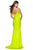 La Femme - 28891 Deep V-Neck Ruched Sheath Dress Prom Dresses