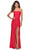 La Femme - 28944 Strapless Cut Out Sheath Dress Prom Dresses 00 / Neon Coral