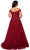 La Femme - 28950 Embroidered Off Shoulder High Slit Gown Evening Dresses