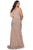 La Femme - 28962 Cap Sleeve Sequined Faux Wrap Gown Evening Dresses