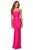 La Femme - 28972 Two Piece Strapless Jersey Sheath Dress Prom Dresses 00 / Neon Pink