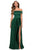 La Femme - 28978 Satin Off-Shoulder A-line Gown Bridesmaid Dresses 00 / Emerald
