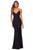 La Femme - 28984 Strappy V-Neck Sheath Dress Evening Dresses 00 / Black