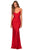 La Femme - 28984 Strappy V-Neck Sheath Dress Evening Dresses 00 / Red