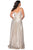La Femme - 28989 Metallic V-Neck A-Line Gown Evening Dresses