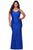 La Femme - 29005 V-neck Ruched Jersey Sheath Dress Evening Dresses