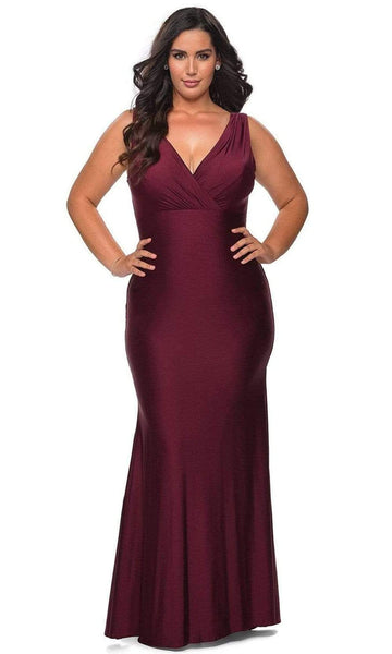 empire waist prom dresses plus size Ever-Pretty Plus Size Empire Waist A-Line V-Neck Holiday Dress with Long Lantern Sleeves