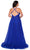 La Femme - 29021 Plunging V-neck Tulle A-line Gown Evening Dresses