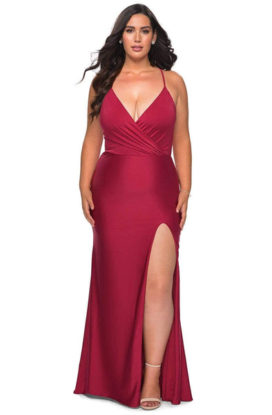 La Femme Jersey Sheath Gown in Navy at Nordstrom, Size 20W