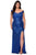 La Femme - 29023 Sequined High Slit Sheath Evening Gown Evening Dresses 12W / Royal Blue