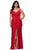 La Femme - 29027 V-neck Ruched Jersey Trumpet Dress Evening Dresses