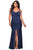 La Femme - 29027 V-neck Ruched Jersey Trumpet Dress Evening Dresses