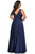 La Femme - 29039 Lace Bodice High Slit Satin Gown Evening Dresses