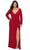 La Femme - 29044 Plunging V-neck Jersey Sheath Dress Evening Dresses