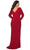 La Femme - 29044 Plunging V-neck Jersey Sheath Dress Evening Dresses