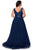 La Femme - 29045 Sequined V-Neck High Slit Gown Evening Dresses