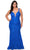 La Femme - 29052 Plunging Sweetheart Lace Mermaid Gown Evening Dresses 12W / Royal Blue