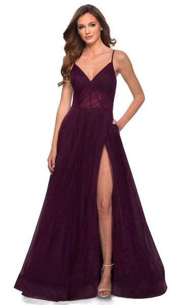 strapless open back dress Stunning Spaghetti Straps Long Wine Red Slit Prom Dress Birthday Outfi –  Simplepromdress