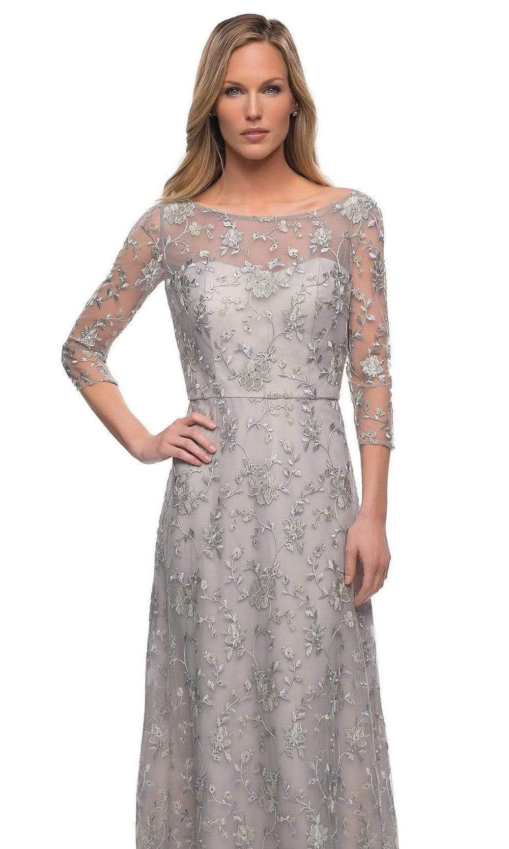 La Femme - 29153 Embroidered Floral A-line Mother of the Groom Gown ...