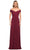 La Femme - 29168 Off Shoulder Ruched Evening Dress Mother of the Bride Dresses 4 / Wine