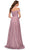 La Femme - 29172 Off Shoulder Metallic A-Line Dress Prom Dresses