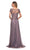 La Femme - 29235 Illusion Embroidered Flowy A-line Dress Mother of the Bride Dresses