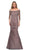 La Femme - 29324 Off Shoulder Trumpet Evening Dress Mother of the Bride Dresses 2 / Cocoa