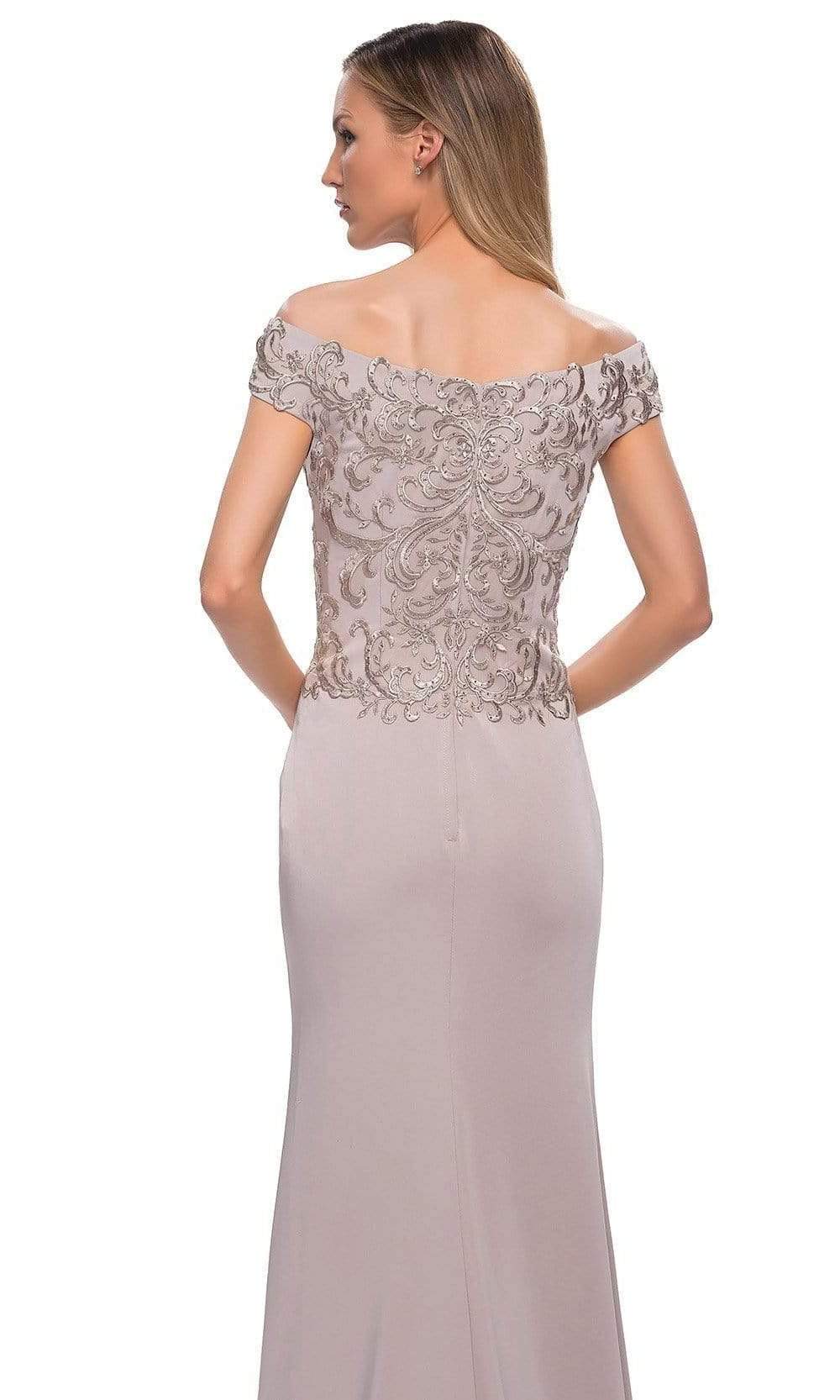 La Femme - 29331 Off Shoulder Formal Sheath Dress – Couture Candy