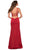 La Femme - 29349 Square Neck Plain Slit Dress Prom Dresses